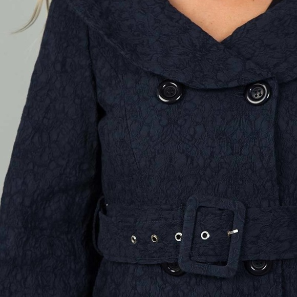 ‼️CLEARANCE‼️ Navy Double Breasted Jacket - Picture 5 of 7